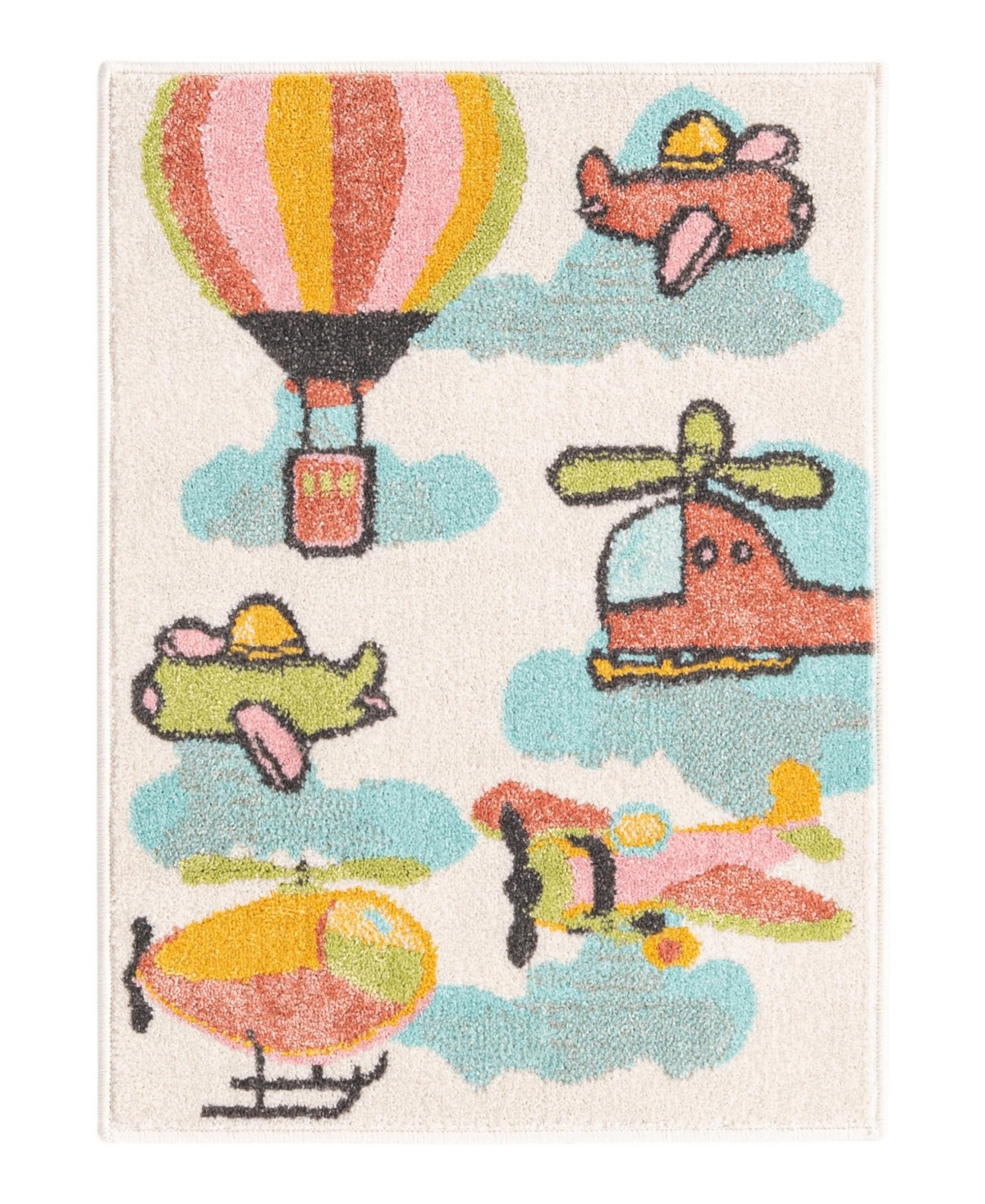 Bayshore Home Campy Kids Flying High 2'2" X 2'11" Area Rug In Multi