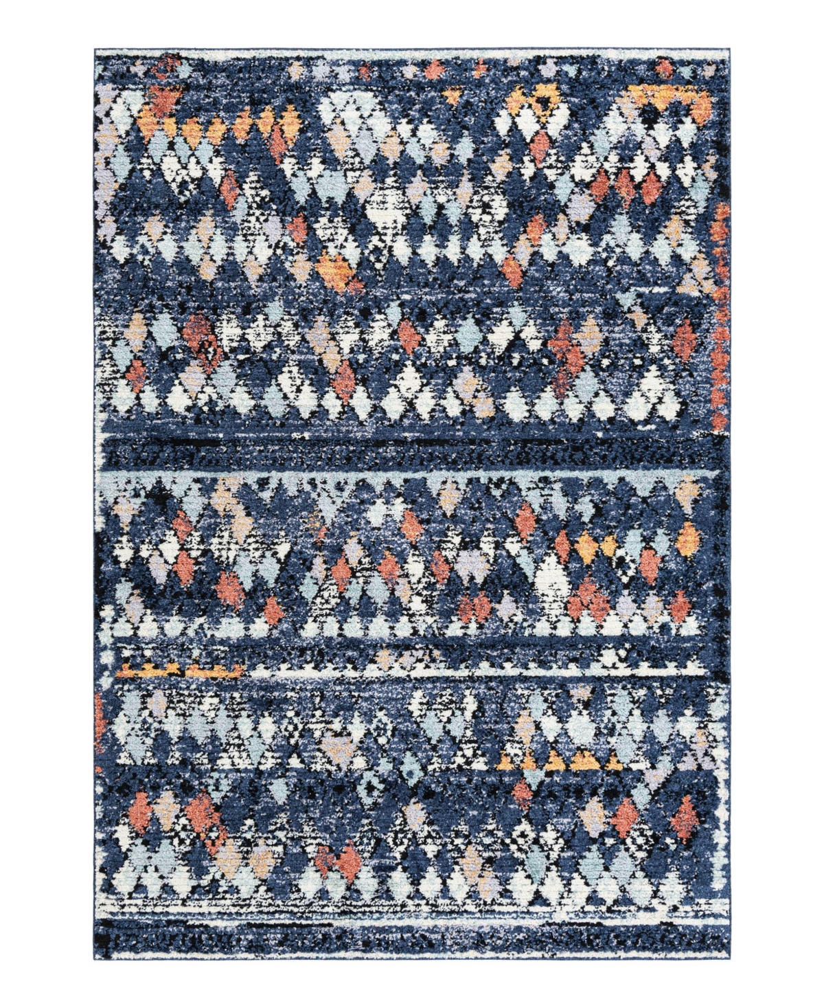 Bayshore Home Tangier Tng-03 7'1" X 10' Area Rug In Navy
