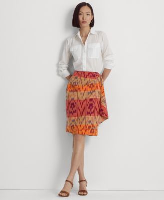 Lauren Ralph Lauren - Petite A-Line Wrap Skirt