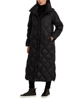 特価！Ralph Lauren Diamond-Quilted Down Funnelneck Maxicoat LAUREN RALPH LAUREN Diamond-Quilted Down Funnelneck Maxicoat