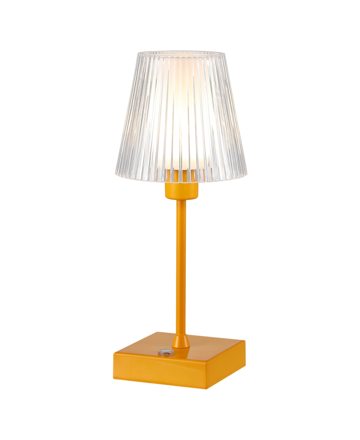 Jonathan Y Oscar 12.5" Modern Industrial Rechargeable, Cordless Iron, Acrylic Integrated Led Table Lamp With Ri In Orange