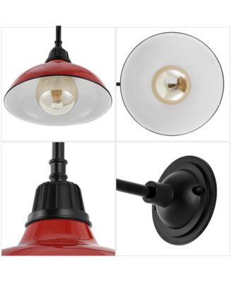 Aurora 12.25" 1-Light Farmhouse Industrial Indoor, Outdoor Iron LED Gooseneck Arm Outdoor Sconce