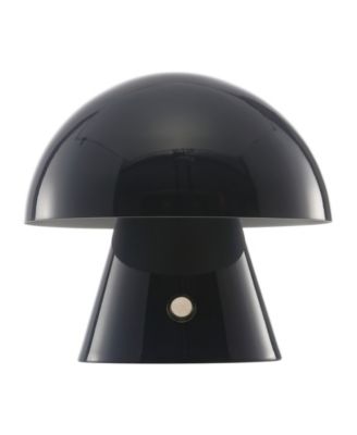 Porcini 7" Contemporary Bohemian Rechargeable, Cordless Iron Integrated LED Mushroom Table Lamp