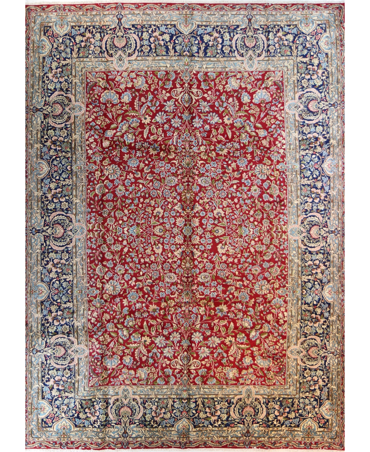 Bb Rugs One Of A Kind Nain Kerman 626364 10' X 13'7" Area Rug In Red