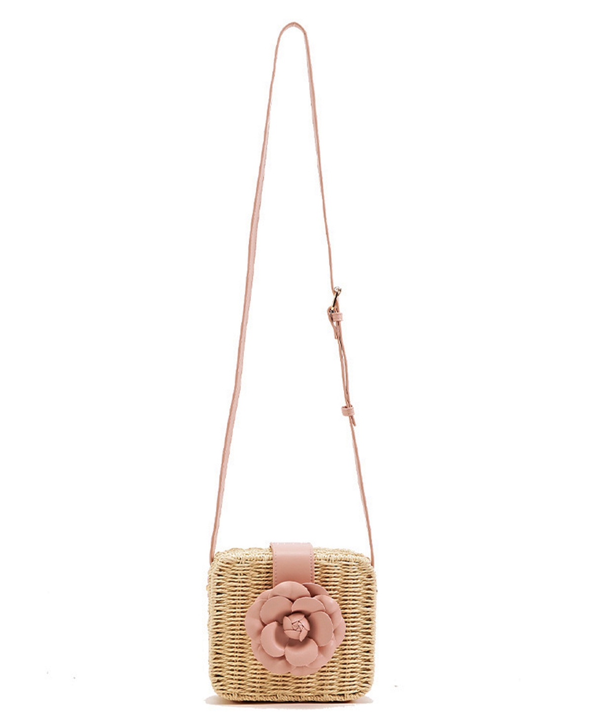 Like Dreams Rosie Floral Straw Mini Crossbody Bag