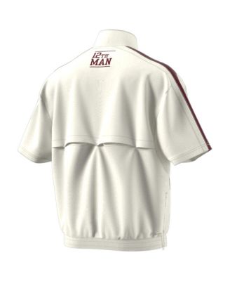 Men's White Texas A&M Aggies Strategy Pullover Half-Zip Short Sleeve Jacket
