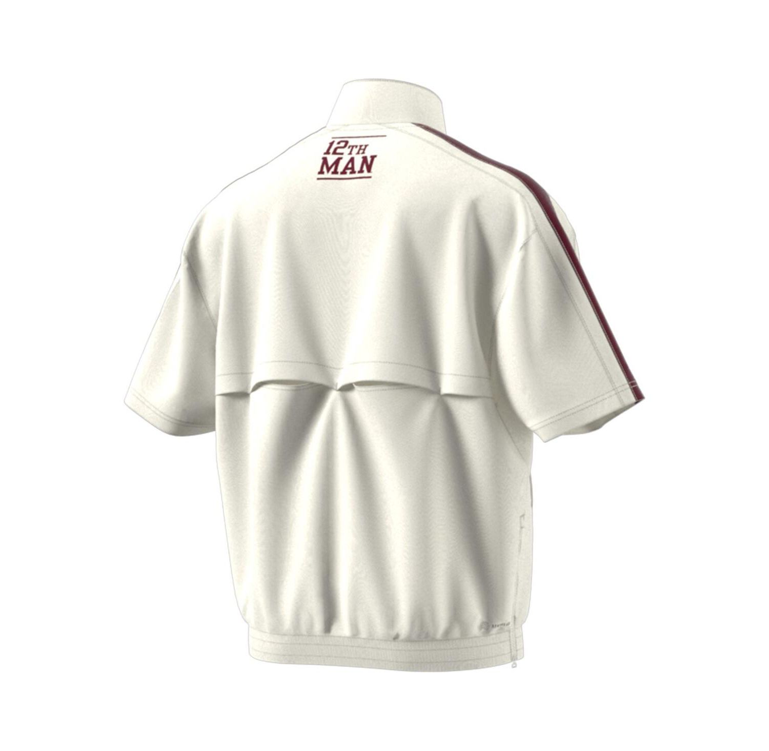 Men's White Texas A&M Aggies Strategy Pullover Half-Zip Short Sleeve Jacket