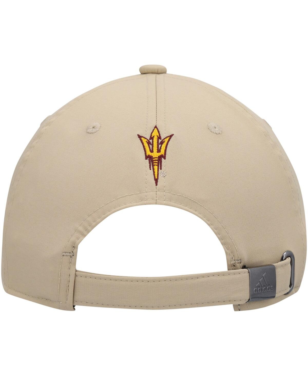 ADIDAS ORIGINALS MEN'S ADIDAS KHAKI ARIZONA STATE SUN DEVILS RISING DEVILS SLOUCH ADJUSTABLE HAT 