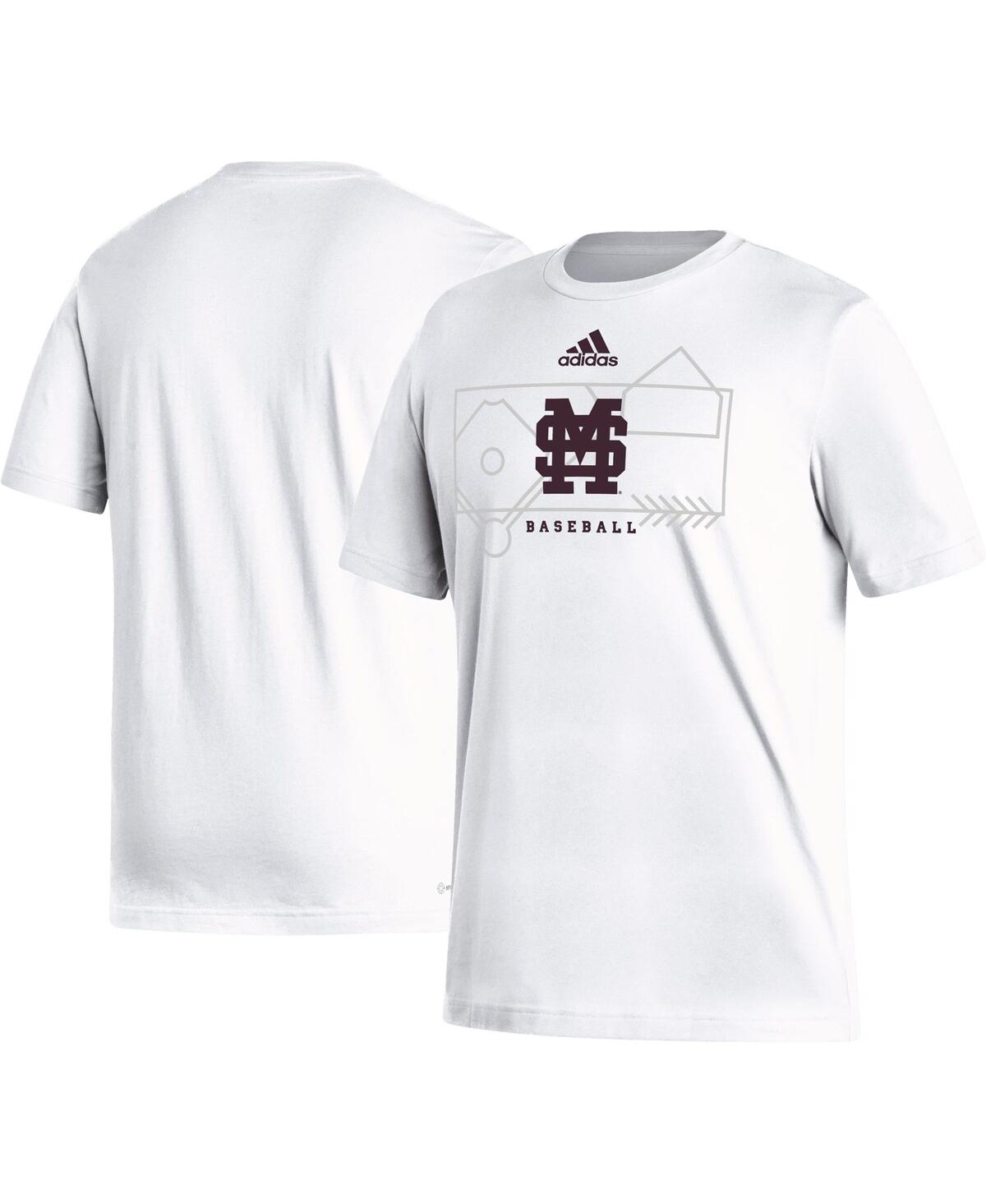 Shop Adidas Originals Men's Adidas White Mississippi State Bulldogs Locker Lines Baseball Fresh T-shirt