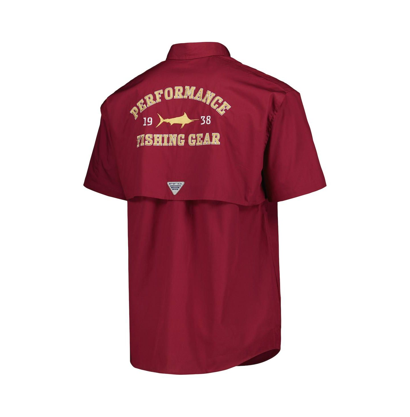Мужская рубашка Columbia Garnet Florida State Seminoles Bonehead Button-Up — фото 4
