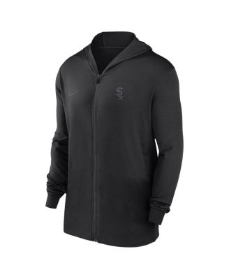 Men's Black Chicago White Sox Authentic Collection Travel Performance Full-Zip Hoodie