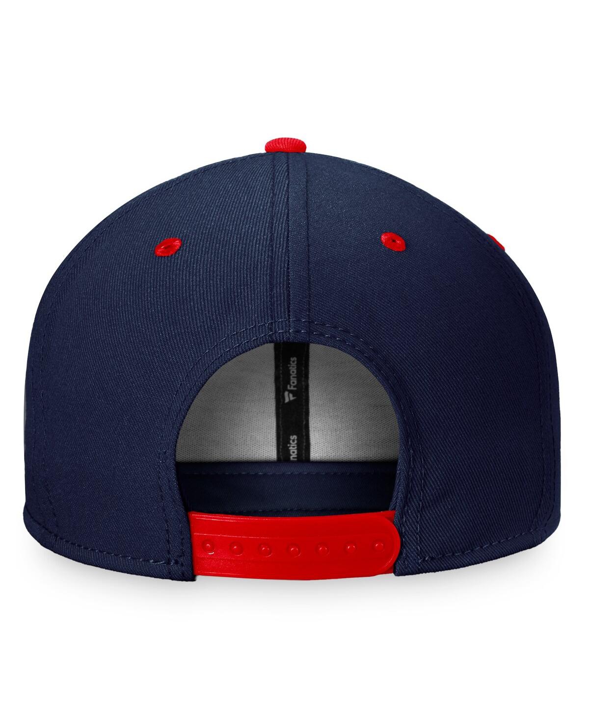 Men's Fanatics Red Columbus Blue Jackets Heritage Retro Two-Tone Snapback Hat - Red