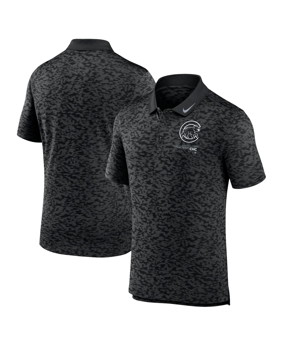 Shop Nike Men's  Black Chicago Cubs Next Level Polo Shirt