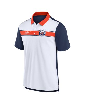 Men's White, Navy Detroit Tigers Rewind Stripe Polo Shirt