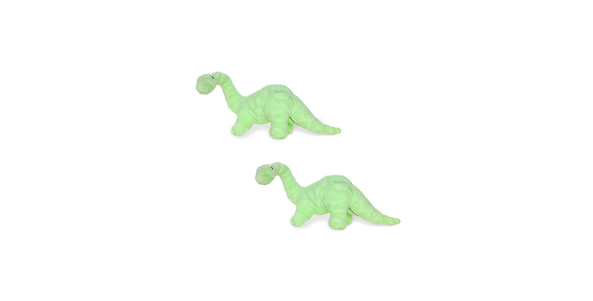 Jr Dinosaur Brachiosaurus, 2-Pack Dog Toys - Green