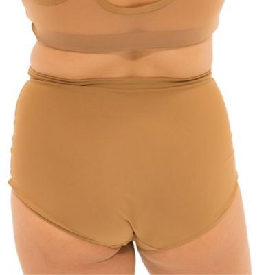 Plus Size Nude Shade Smooth High Waisted Brief Panty