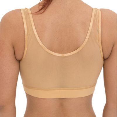 Plus Size Nude Shade Wireless Comfort Mesh Tank Bra