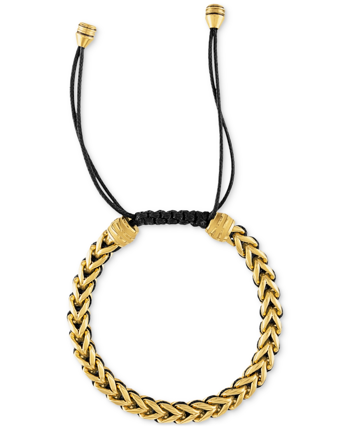 Bulova Men's Icon Cord Bracelet In Gold-plated Stainless Steel In Na