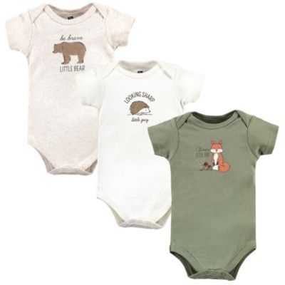 Baby Boys Hudson Unisex Soft Cotton Bodysuit Triple Pack