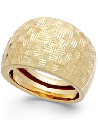 Italian Gold - Woven Dome Ring in Italian 14k Gold