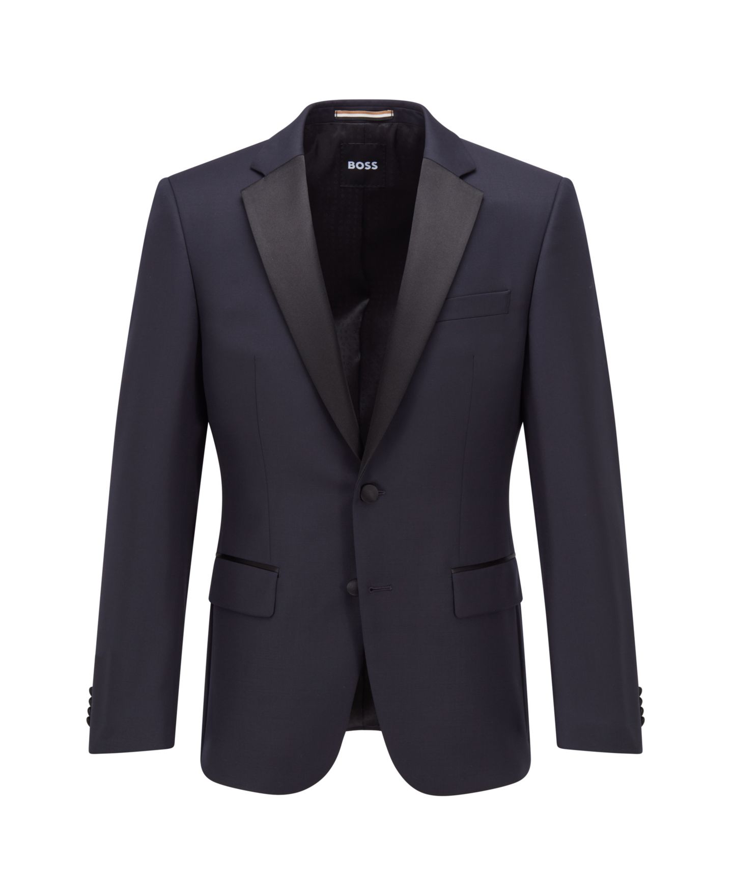 Мужской пиджак Hugo Boss Slim-Fit Tuxedo, цвет: Тёмный синий — фото 3