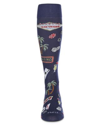 Men's Viva Las Vegas Rayon from Bamboo Novelty Crew Socks