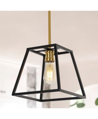 Girard 9.25" 1-Light Farmhouse Industrial Iron LED Pendant