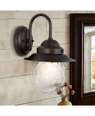 Rodanthe 8.25" 1-Light Farmhouse Industrial Iron, Glass Outdoor LED Sconce
