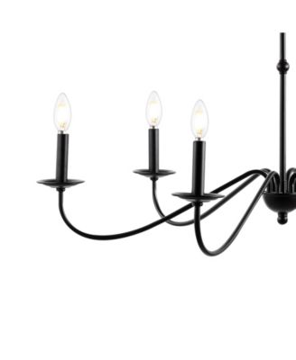 Wicklow 34.75" 6-Light Bohemian Farmhouse Iron LED Chandelier