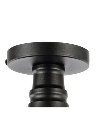 Camila 14" 1-Light Classic Industrial Indoor, Outdoor Iron LED Semi Flush Mount