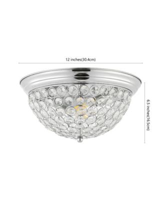Malia 12" 1-Light Traditional Transitional Iron LED Flush Mount