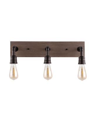 Corbett 22.13" 3-Light Rustic Farmhouse Iron LED Vanity