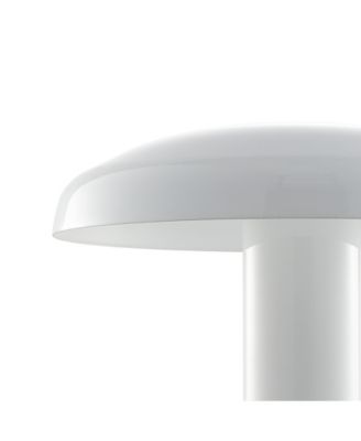 Suillius 11" Contemporary Bohemian Rechargeable, Cordless Iron Integrated LED Mushroom Table Lamp