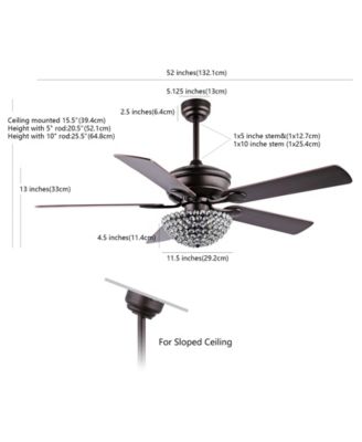 Cammy 52" 3-Light Traditional Transitional Iron LED CEILING FAN