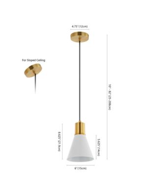 Apollo 6" 1-Light Mid-Century Modern Iron LED Pendant