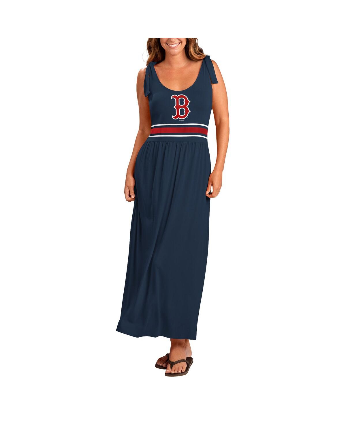 Shop G-iii 4her By Carl Banks Women's  Navy Boston Red Sox Game Over Maxi Dress