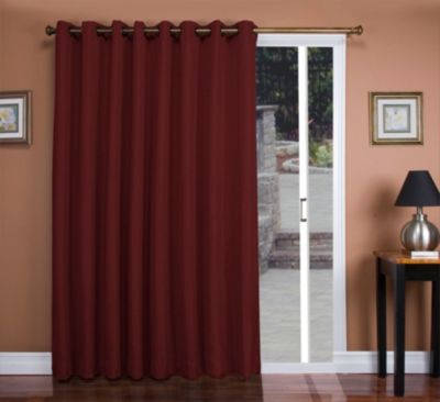 Tacoma Double Black Out Grommet Curtain Patio Panel w/Wand 106"W x 84"L