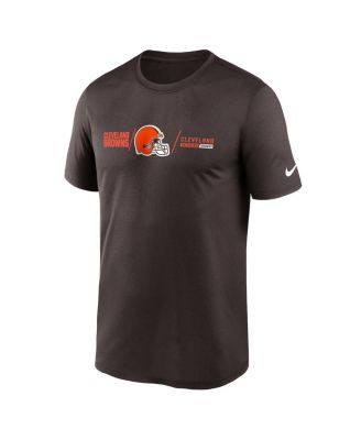 Men's Brown Cleveland Browns Horizontal Lockup Legend Performance T-shirt
