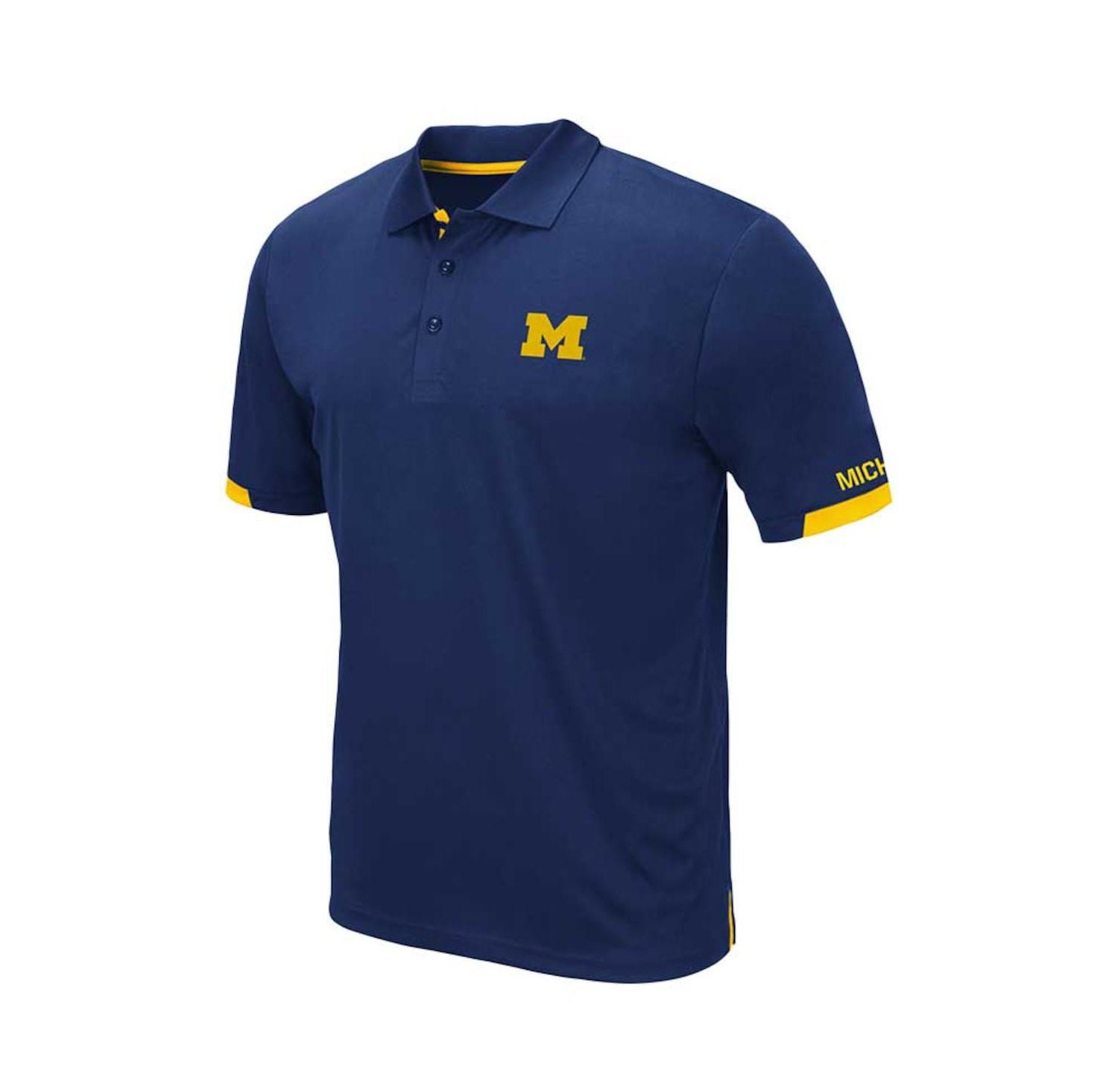 Men's Navy Michigan Wolverines Big and Tall Santry Polo Shirt