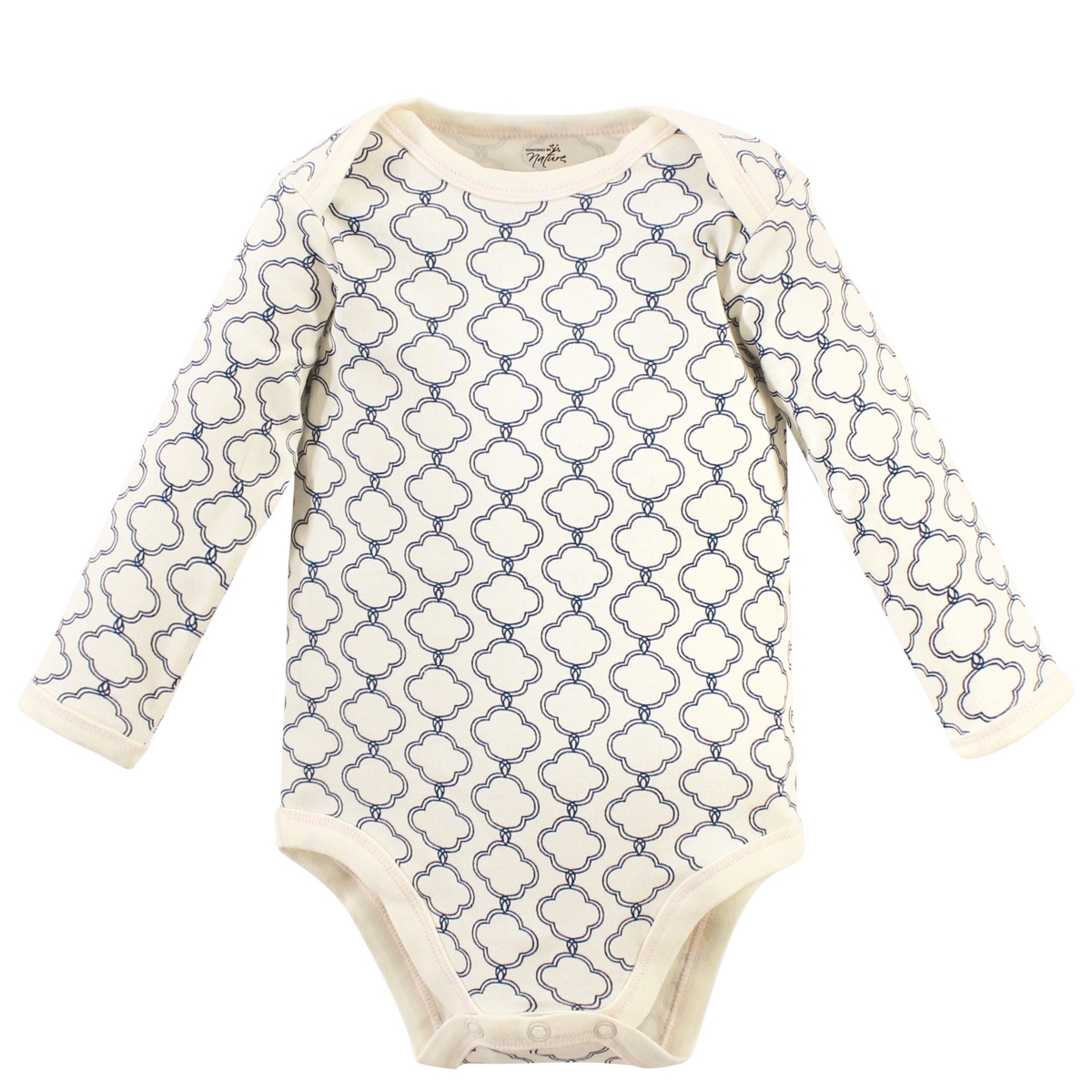 Touched by Nature Baby Girls Baby Organic Cotton Long-Sleeve Bodysuits 5pk,- Pink elephant