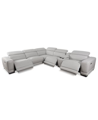 Macy's Krofton Beyond Leather Fabric Sectional Collection Created For Macys In Neutral