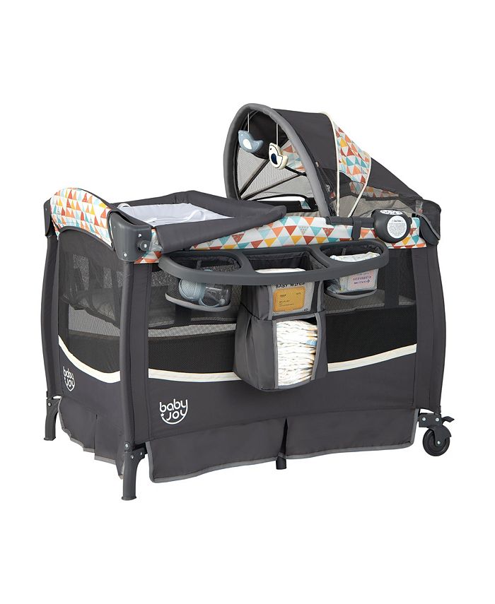 Costway 3 in 1 Portable Baby Playard Nursery Center w/ Swingaway