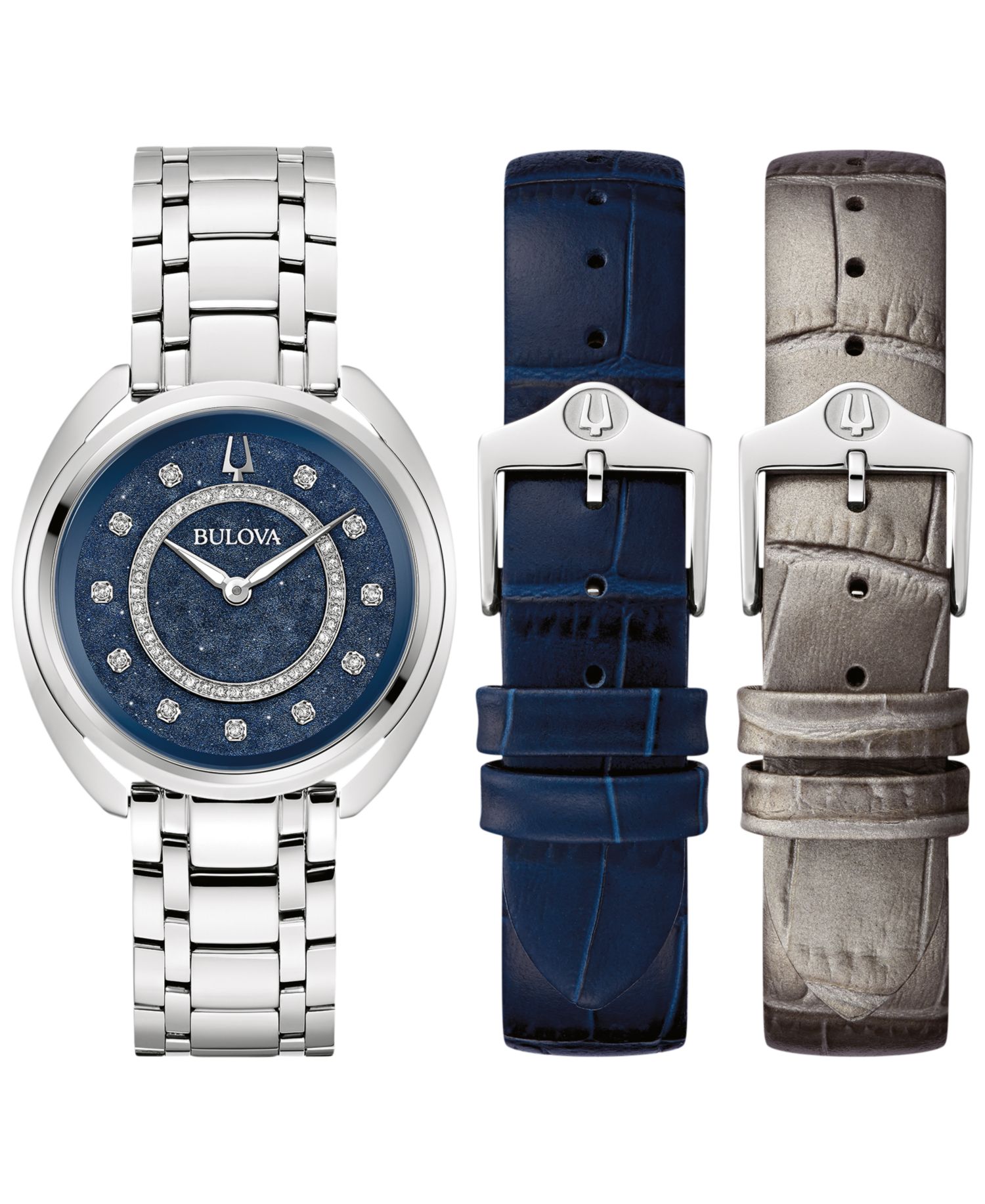 Women's Duality Diamond (1/8 ct. t.w.) Stainless Steel Bracelet Watch Box Set 34mm