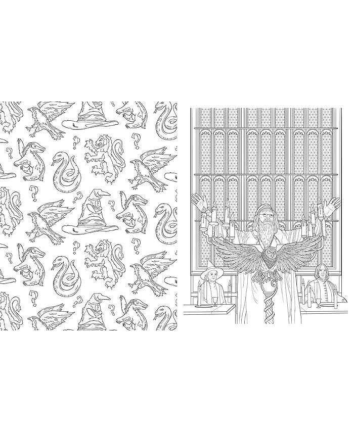 Barnes & Noble Harry Potter: An Official Hogwarts Coloring Book by ...