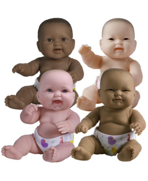 Детские куклы JC TOYS Lots to Love Babies 14" Poseable Baby Dolls with Different Skin Tones, 4-Piece Set, Ages 2+