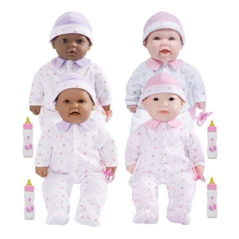 Детские куклы JC TOYS Loveable 16" BPA and Phthalate-Free Baby Dolls, 4-Piece Set, Ages 1+