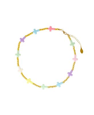 Girls Cross Bead Necklace