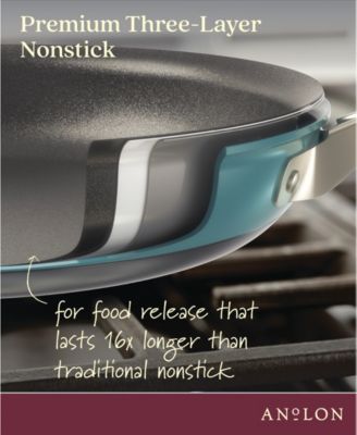 Achieve Hard Anodized Nonstick 3 Quart Saute Pan with Lid