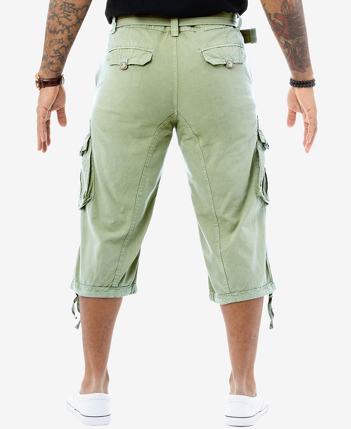 X-Ray Men's Belted Capri Cargo Shorts - Macy's