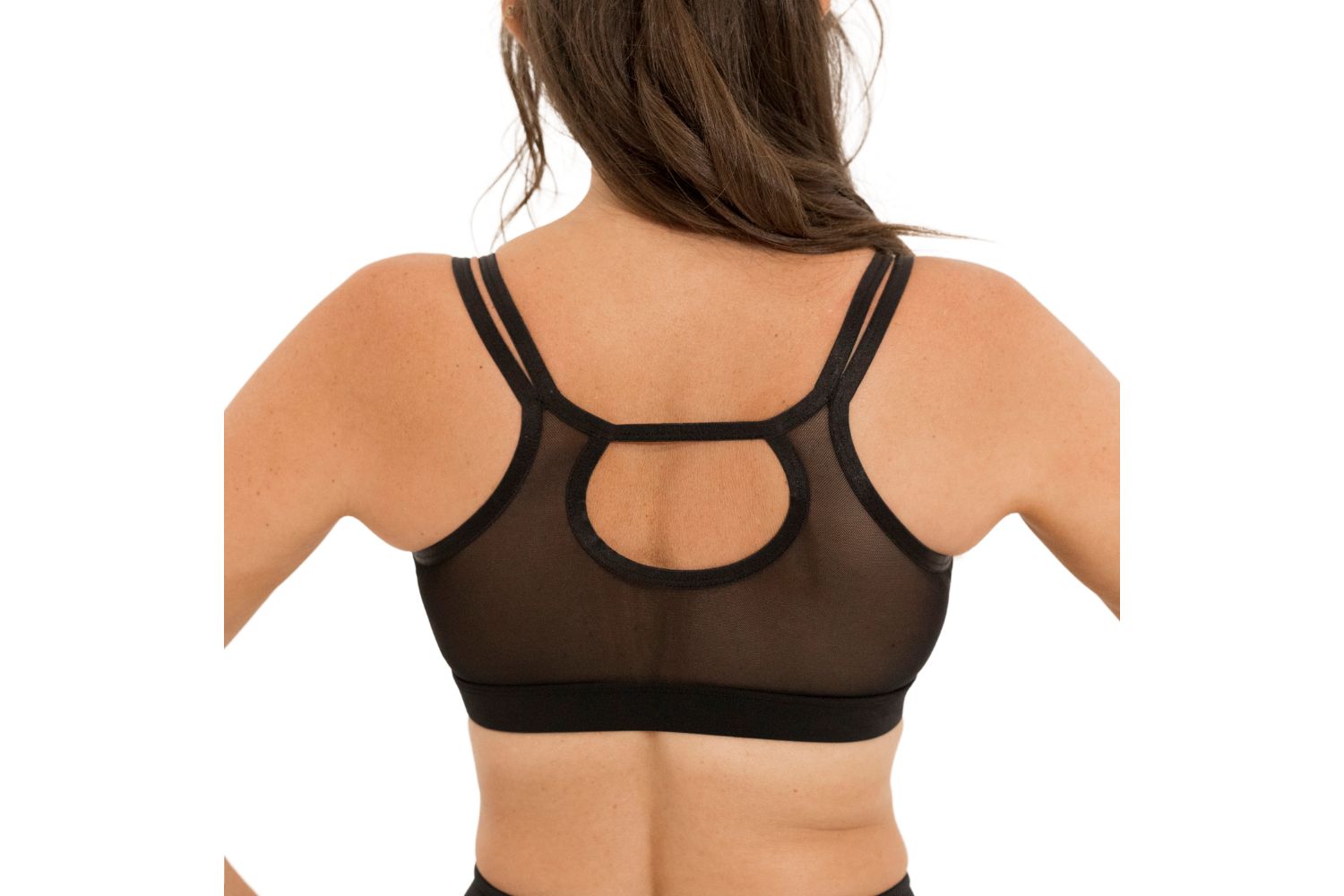 Plus Size Nude Shade Wireless Comfort Mesh Racerback Bra